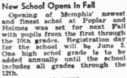 New school to open for fall, 1948