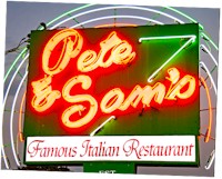 Pete & Sam's Restaurant sign